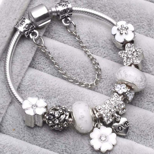 Flower Charm Bracelet